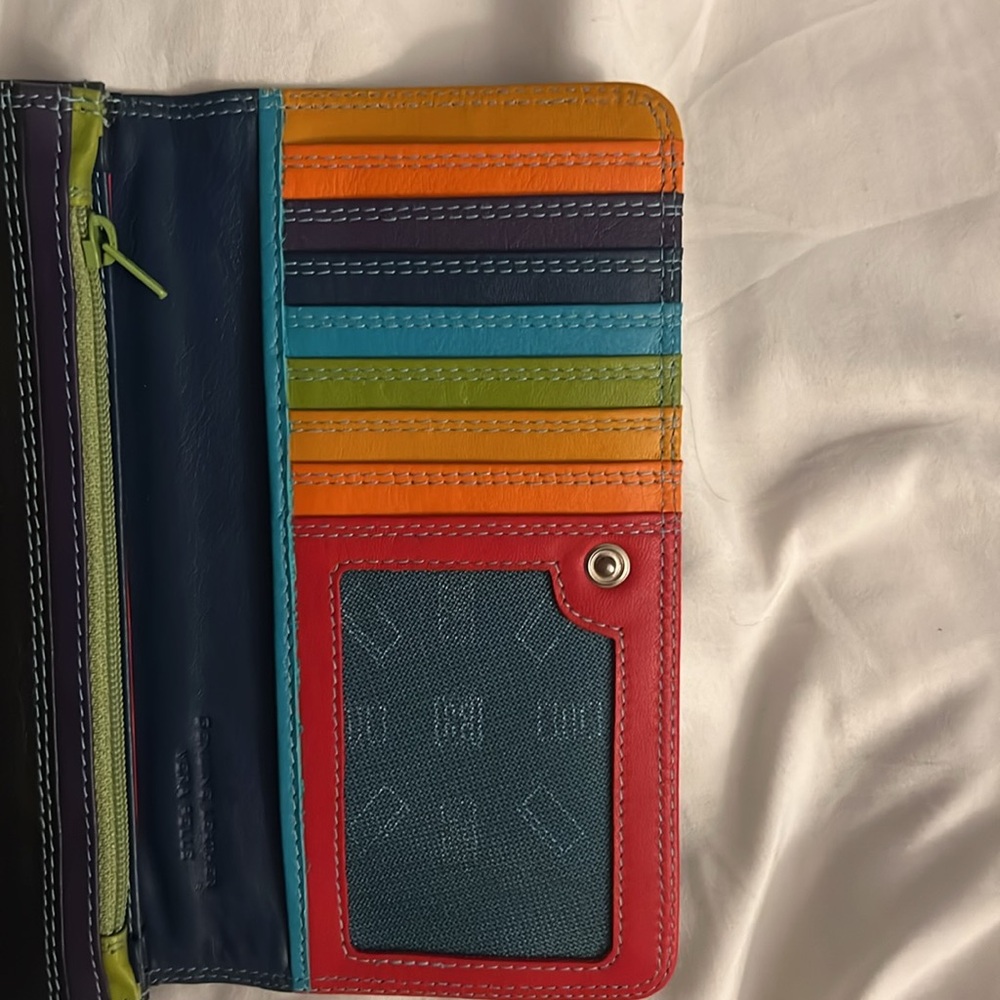 New Dudu Colorful Italian Leather Wallet - Picture 2 of 6